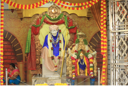 Main temple sanctum with Sai Baba idol