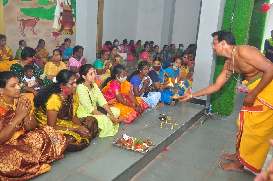 Temple decorations during festival