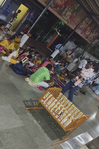 Temple decorations for Rama Navami